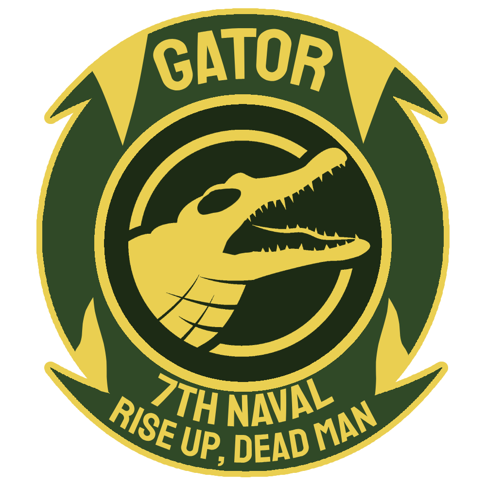 7th Naval Gator Sticker