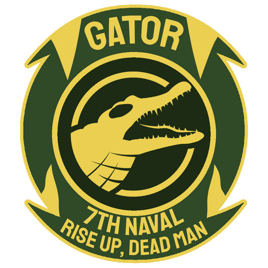 7th Naval Gator Sticker